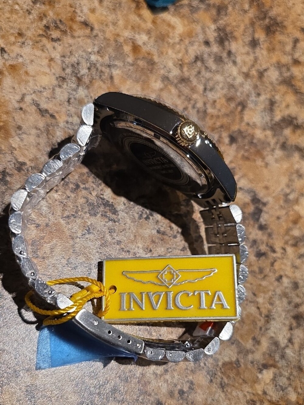 Invicta Two-Tone Silver and Gold Men's Bracelet Watch - Picture 6 of 8